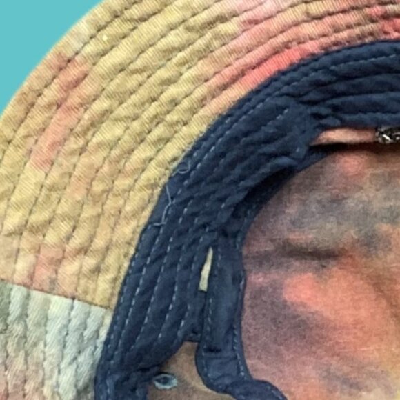 Bucket Hat, Jean-Michel Baquiat, Tie-Dye w/ Skull Logo 'Evil Thoughts' - Picture 6 of 7